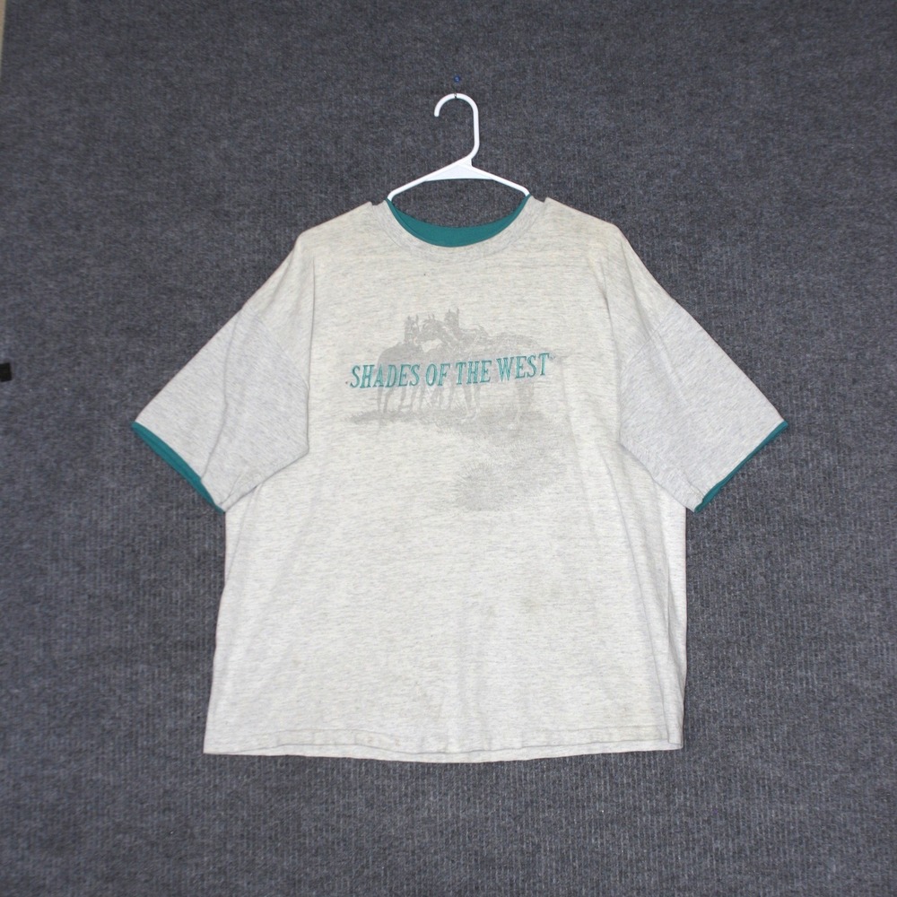 Vintage SCI Shades of the West T Shirt Mens XL Graphic Short Sleeve Made in USA